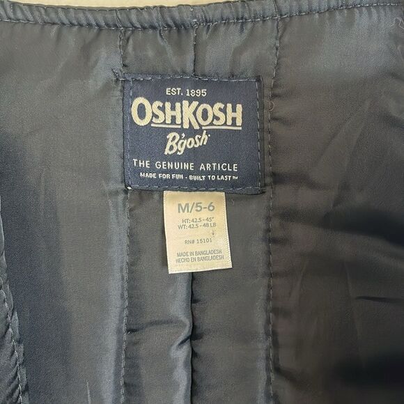 Osh Kosh B’gosh Kids Black Snow Bib sz 5-6 - Picture 4 of 9